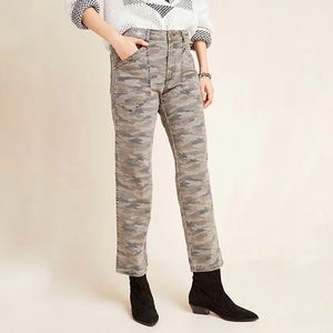 Anthropologie | Mavis Camo‎ Utility Pants in Green Size 31